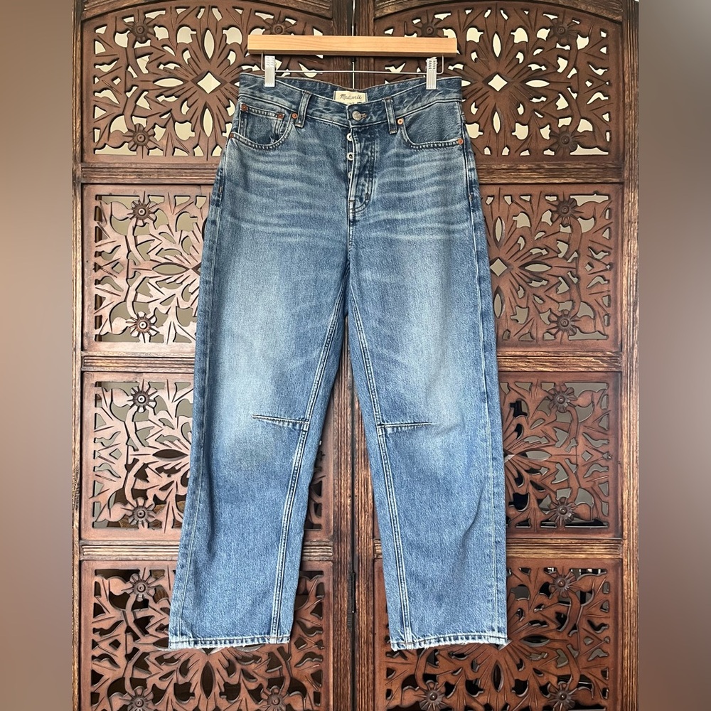 MADEWELL DARTED BARREL LEG JEANS 
SIZE 25